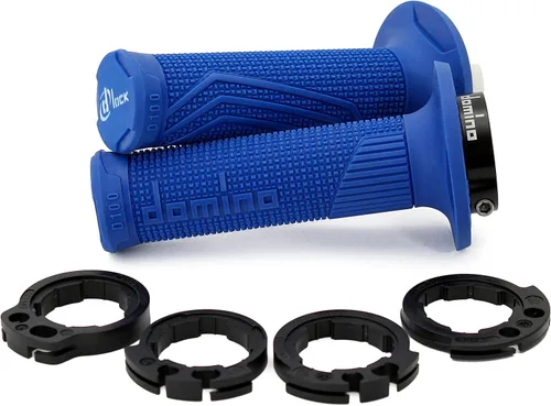 Vista 11 de Domino Racing D100 Lock On Grips para motocross Negro