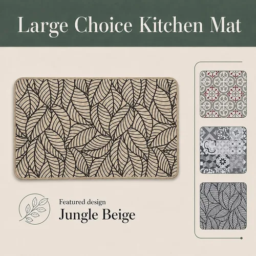 Vista 4 de Tapete impreso para fregadero de cocina, 32 x 20 pulgadas, elegante y duradero, ideal para propietarios e inquilinos, tapete antideslizante y cómodo