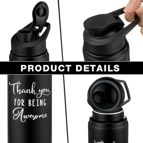 Vista 3 de Amyhill Paquete de 10 regalos de agradecimiento de graduación, regalos de fin de año escolar para profesores, botella de agua de aluminio a granel