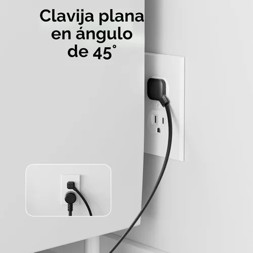 Vista 5 de Regleta de alimentación con abrazadera de escritorio, estación de carga rápida de enchufe plano, protector de sobretensiones de montaje