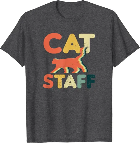 Vista 26 de Cat Servant Design Vintage Retro Staff Gift T-Shirt for Men Women