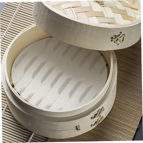 Vista 5 de ABOOFAN 6 almohadillas de silicona para vapor, redonda, antiadherente, malla de hornear reutilizable para bollos al vapor y diámetro de dim sum