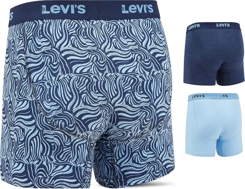 Vista 2 de Levi's Calzoncillos tipo bóxer para hombre, algodón elástico transpirable para hombre, paquete de 3
