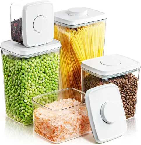 Vista 12 de Mini Envase de Snacks - 0.3 Qt Contenedores de Almacenamiento de Alimentos Pop, Contenedores de Alimentos Pequeños Libres de BPA con Tapas, Envases
