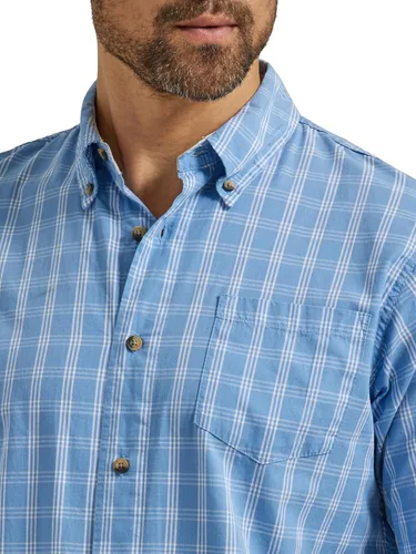 Vista 3 de Wrangler Authentics Camisa clásica a cuadros de manga corta para hombre