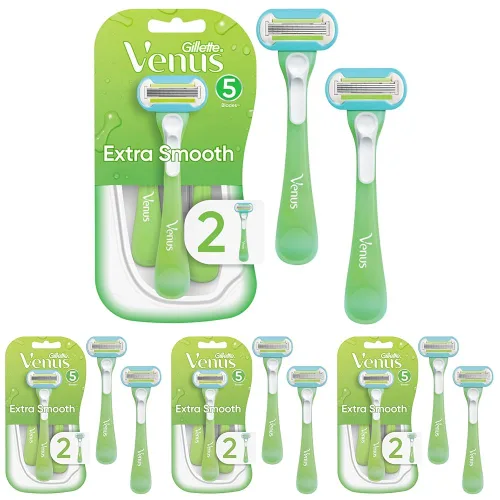 Vista 13 de Gillette Venus Maquinillas de afeitar desechables verdes extra suaves para mujer, 2