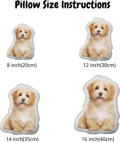 Vista 4 de Almohadas personalizadas con forma de mascota, almohada divertida personalizada con mascota/foto/personas, impresión fotográfica 3D doble cara
