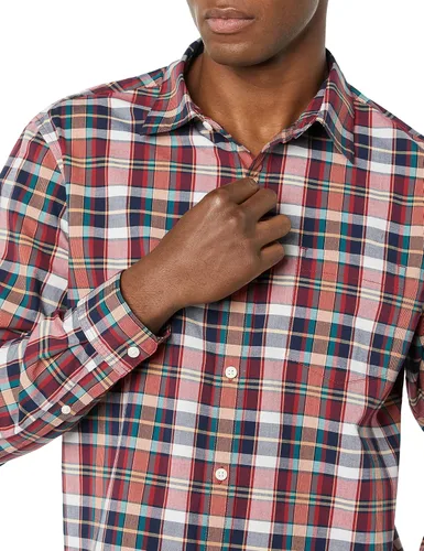 Vista 5 de Tienda Essentials Camisa de popelina elástica de manga larga para hombre
