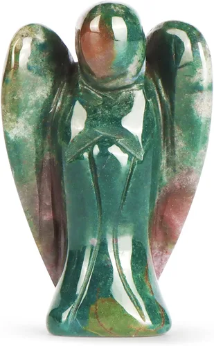 Vista 10 de Artistone Estatuas y figuras de ángel de cristal de amatista, bolsillo de gemas talladas, piedra curativa de ángel de la guarda, regalos
