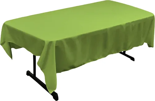 Vista 116 de LA Linen Mantel rectangular lavable de popelín de poliéster, resistente a las manchas y a las arrugas, cubierta de mesa 60x84, mantel de tela