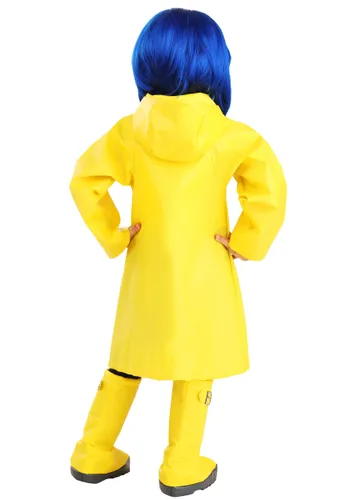 Vista 2 de Disfraz de impermeable Coraline para niños pequeños Multicolor
