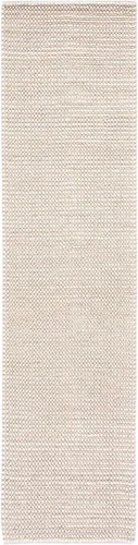 Vista 2 de SAFAVIEH Natura Collection NAT426B - Alfombra de lana hecha a mano para entrada, sala de estar, dormitorio, 2 pies 3 pulgadas x 9 pies, color beige