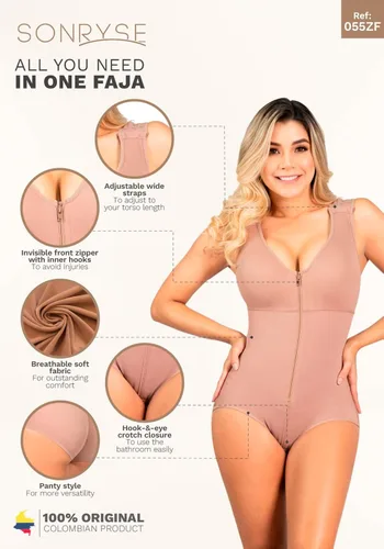 Vista 4 de Sonryse 055ZF Fajas Colombianas Reductoras y Moldeadoras Postparto Postpartum Girdle