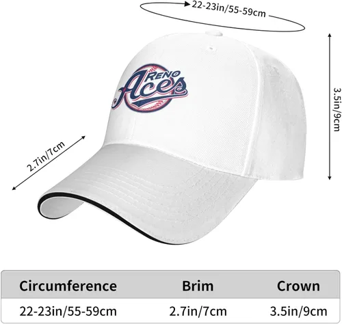 Vista 6 de Reno Aces Sandwich Gorra unisex clásica de béisbol unisex ajustable Casquette Dad Hat