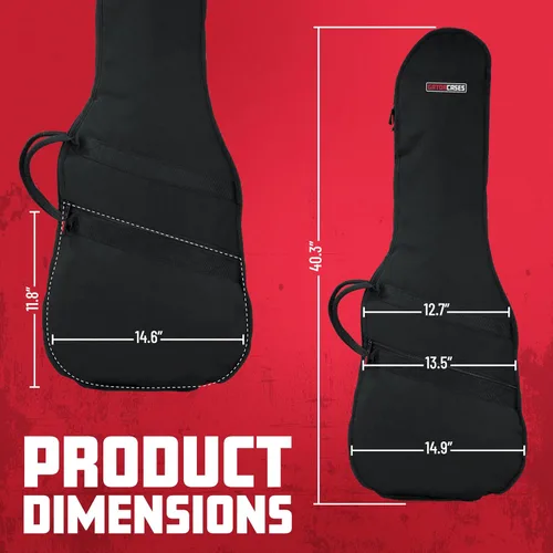 Vista 6 de Gator Cases Funda para guitarra eléctrica acolchada con espuma; Compatible con guitarras estilo Stratocaster y Telecaster de hasta 40.3" de longitud