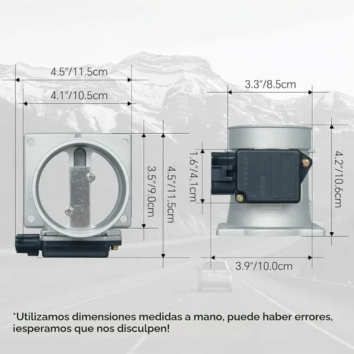 Vista 8 de Sensor de flujo de masa de aire F57Z12B579DBRM MAF Compatible con Ford Ranger de 6 cilindros 4.0L 1996-2000/Mustang de 1996-2000/Explorer