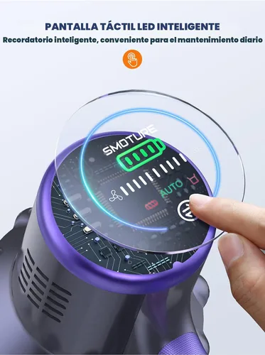 Vista 5 de Aspiradora inalámbrica, 2 baterías, aspiradoras de 110 minutos de tiempo de funcionamiento para el hogar, aspiradora de palo de 45 KPA 550 W