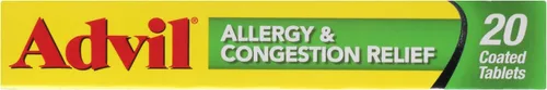 Vista 11 de Advil - Tabletas para aliviar la alergia y la congestión, analgésico, reductor de fiebre y alivio de alergias con ibuprofeno, clorhidrato