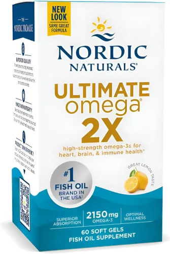Vista 8 de Nordic Naturals Ultimate Omega 2X, sabor a limón, 60 geles suaves, 2150 mg de omega-3, aceite de pescado de alta potencia con EPA y DHA, promueve