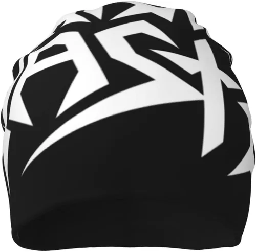 Vista 3 de Municipal Band Waste Soft Warm Hat Hombres Mujeres Skull Hat Knit Caps Negro, Negro