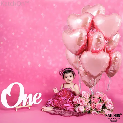Vista 8 de KatchOn, Globos de corazón rosa claro, enormes, paquete de 18 Decoración de globos de labios rojos, decoración de San Valentín Globo de papel