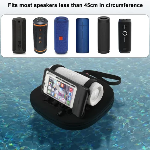 Vista 2 de Soporte flotante para altavoz JBL Charge 4/Charge 5/Charge 6/Flip 5/Flip 6/Flip 7, bandeja de servicio flotante para mesa, altavoz, teléfono