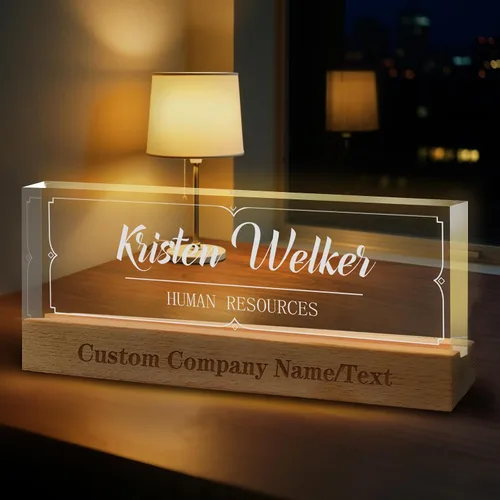Vista 23 de Regalos personalizados para el día del jefe para hombres y mujeres, placa de nombre personalizada para escritorio, regalos personalizados