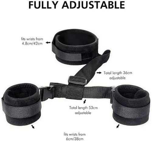 Vista 3 de Correas de cama sexual, cuerdas y cordones para adultos, juguetes sexuales, puños para piernas, tobilleras, muñequeras, kits de bonage, esposas