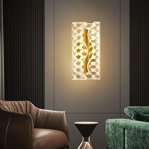Vista 3 de Wall Lamp Modern Minimalist Creative Wall Lamp Bedroom Study Living Room Corridor Bedside TV Sofa Background Wall Lamp Wall Lamp for Bedroom(A)