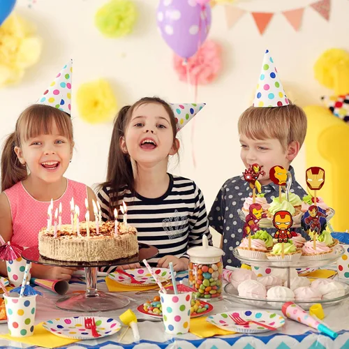 Vista 5 de 24 adornos de metal para cupcakes – Selecciones fuertes para decoración de cumpleaños de niños