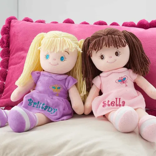 Vista 9 de DIBSIES - Muñeca abrazable con mariposa personalizada - 15 pulgadas (cabello negro)
