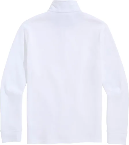 Vista 3 de vineyard vines Suéter con cremallera de un cuarto para hombre Gorra blanca