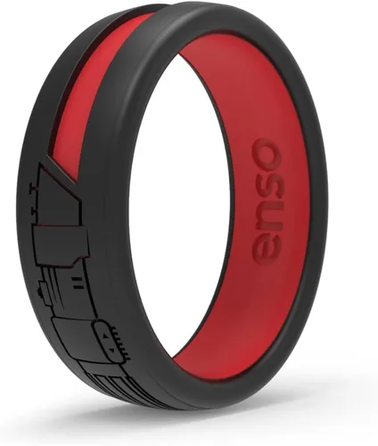 Vista 5 de Enso Rings Star Wars Lightsaber Collection – Anillo de silicona Dualtone – Diseño grabado – Cómodo, transpirable y seguro