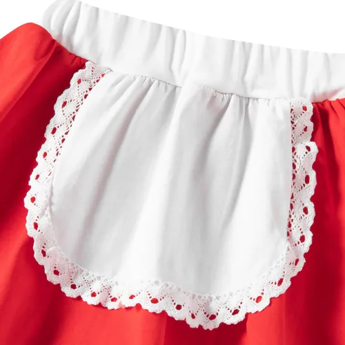 Vista 6 de WENSIVIA Baby Gilrs - Falda de Halloween con capucha roja con capa