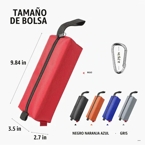 Vista 2 de Bolsas de herramientas YOOFAN - 5 paquetes de fundas para herramientas de servicio pesado con cierre, fabricadas con tela Oxford 1680D