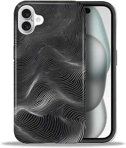 Vista 32 de ZHEGAILIAN Funda para iPhone 11, carcasa dura a prueba de golpes + silicona suave 2 en 1 híbrida, parachoques a prueba de caídas - Vidrio manchado