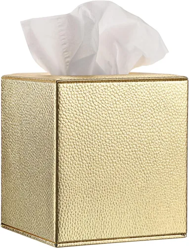 Vista 15 de Sumnacon Funda de Caja de Paños Cuadrada Elegante Caja de Paños con Base Magnética de PU, Funda de Paños de Cuero en Cubo para Sala de Estar, Baño