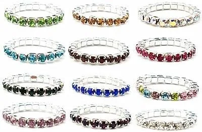 Vista 3 de ZAKIA 12pcs anillo de cristal elástico dedo del pie joyería bolsa accesorios Rhinestone