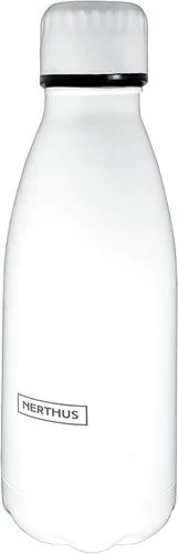Vista 45 de NERTHUS FIH 712 - Botella aislada de doble pared para diseño frío y caliente, acero inoxidable, 11.8 fl oz, sin BPA, 18/8, color azul bebé