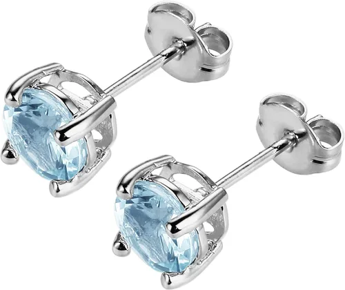 Vista 47 de Amazon Essentials Aretes redondos de plata de ley con piedra natal (anteriormente colección Amazon)