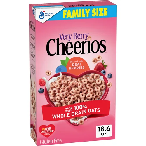 Vista 10 de Cereal de desayuno Very Berry Cheerios sin gluten, caja de 14.5 onzas (paquete de 2)
