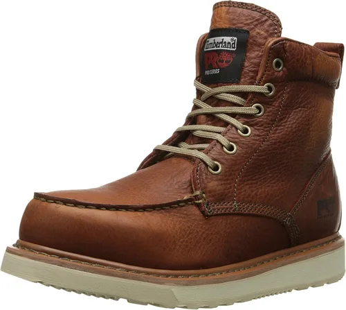 Vista 9 de Timberland PRO PRO - Botas de trabajo industriales con cuña de 6 pulgadas para hombre, Marrón Óxido