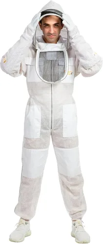 Vista 14 de Traje ventilado de la apicultura en varios colores con velos redondos o de esgrima