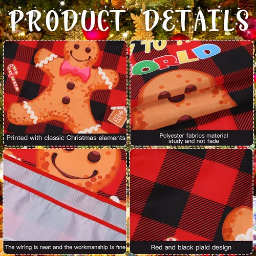 Vista 3 de 4 delantales divertidos de Navidad, delantales de cocina de búfalo a cuadros, regalos de cocina para hombres y mujeres, suministros de fiesta