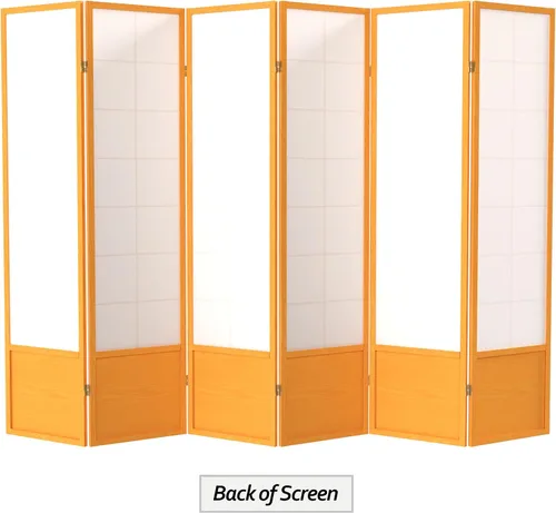 Vista 6 de Red Lantern Pantalla Zen Shoji de 5.9 ft de altura - Miel - 6 paneles
