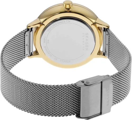 Vista 4 de Skagen Reloj minimalista de acero inoxidable para mujer
