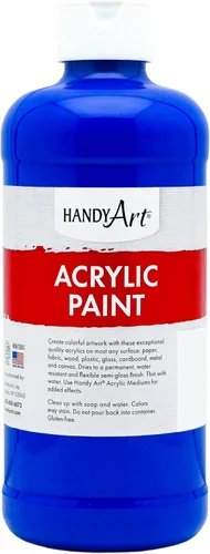 Vista 24 de Handy Art Pintura acrílica, juego de 12 colores, botellas de 16 onzas, acrílico líquido para estudiantes semibrillante, consistencia de flujo