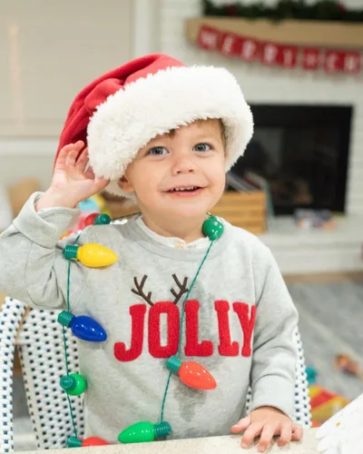 Vista 2 de Newbgclo Conjunto de 2 piezas de sudadera de manga larga con letras de Papá Noel, ropa de invierno para bebé niño