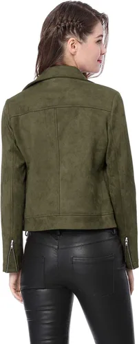 Vista 5 de Allegra K Chaqueta Moto Mujer