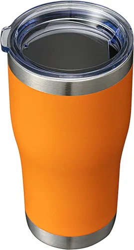 Vista 19 de HASLE OUTFITTERS Vaso de 20 onzas a granel, vasos de acero inoxidable con tapa, vaso aislado al vacío, taza de doble pared con recubrimiento